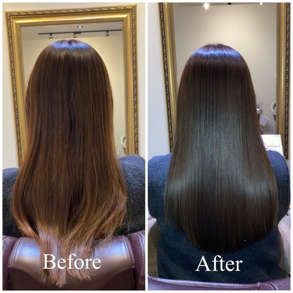 お客様のbeforeとafterのご紹介画像。その75。後ろから撮影したお写真。