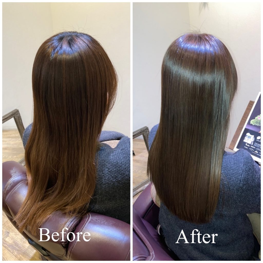 お客様のbeforeとafterのご紹介画像。その75。右斜め後ろから撮影したお写真。